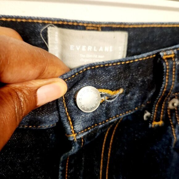 Everlane | Men's Dark Blue Slim Fit Casual Stretch Jeans (Size 33 x 32) - Picture 5 of 14